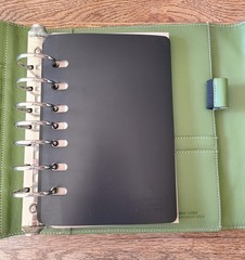 Franklin Covey ~ Green Classic Leather 7 Ring Planner ~ Excellent Pre-Owned