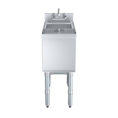 22 in. x 12 in. Underbar Mixology Station – Sink, Glass Rinser & Dipper Well