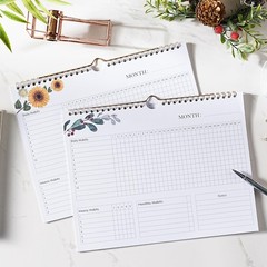 Habit Tracker Calendar – 12 Months Undated Daily Planner, 8″x10″, Weekly & Mo…