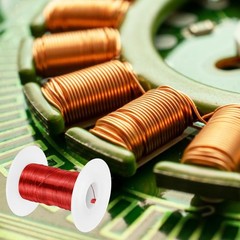 30 AWG Magnet Wire 2 oz Magnetic Coil Wire 155C(311F), Red,White