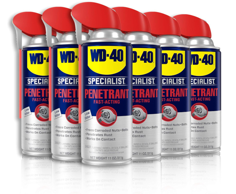WD-40 Specialist Penetrant with SMART STRAW SPRAYS 2 WAYS, 11 OZ [6-Pack]