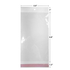 UOFFICE Clear Resealable Cellophane Bags, 5.9″ x 9.8″ 1.2 Mil