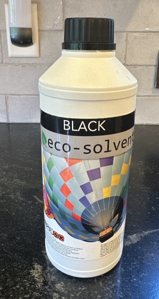 Brand New / Sealed Genuine Eco-Solvent Black Ink 1 L / 0.26 gal.