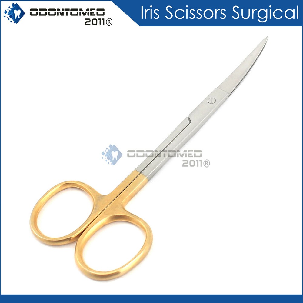 Premium GERMAN TC Iris Scissors 4.5″ Curved Surgical Dental Instruments