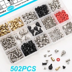 502PCS Computer Screws Assortment Kit, Motherboard Standoffs Screws PC Screws…