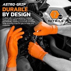 Sas Safety 66575 Nitrile Astro Grip Powder-Free Disposable Glove Xx-Large Pack