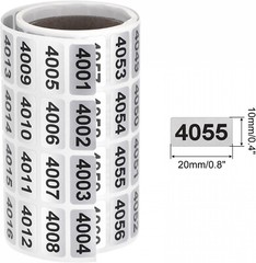 1-10000 Self Adhesive Consecutive Number Inventory Labels Stickers Waterproof