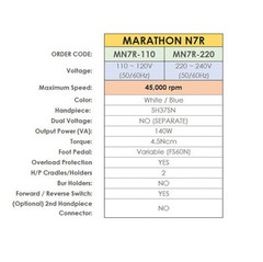 Dental Lab Marathon N7R ECO-450 Micromotor Handpiece SH37SN 45,000 rpm new