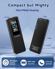 64GB Digital Voice Recorder for Your Personal Memos – V73 Black