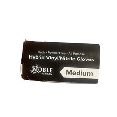 Noble NexGen Nitrile Vinyl Gloves Black Medium Powder Free 100 Count All Purpose