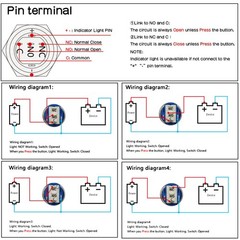 19mm 12V LED ON OFF Latching Push Button Switch Self-Locking Wire Socket Harness