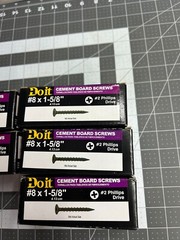 5 LB Pounds Do It Cement Board Screws #8 X 1-1/4″ Phillips head Ceramic Spade Pt