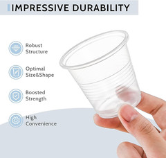 160 Pack Bathroom Cups 3 Oz Mouthwash Cups Small Disposable Clear Plastic Cups