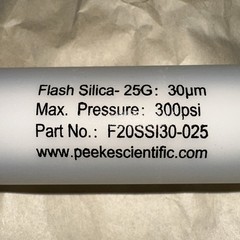 Peeke Scientific Flash Cartridge 25g 30um 300psi Prep Chromatography Column Lab