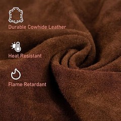 41″x 23″Cowhide Leather Welding Apron Heat Resistant Clothing with pockets
