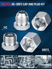 Hydraulic Cap & Plug Fitting Kit – 160 PC ORFS & 37° Dash Sizes 4-16