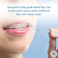 Acclean Floss Threaders, Dental Threaders 100 Count (Pack of 1), Blue