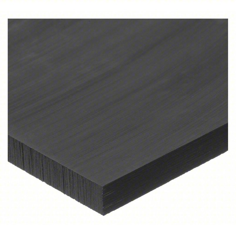 Acetal Homopolymer Sheet: 0.75 in Thick, 12 in x 24 in, Black, Opaque, 60TE59
