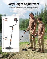 VEVOR Metal Detector for Adults 10″ Professional Gold Detector Waterproof Coil
