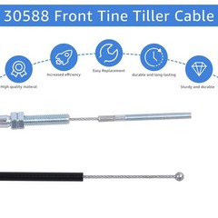 Front Tine Tiller Cable Compatible with Earthquake M5 End M8 Mount Kit 30588