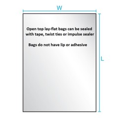 1 Mil Clear Lay Flat Open Top Poly Bags Plastic Baggie Packing Shipping FDA LDPE
