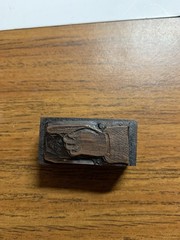 Vintage Small Letter Press Printing Block Pointing Finger Hand! Small Rare