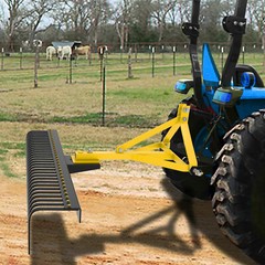 3 Point 60” Landscape Rock Rake for Category 1 Tractor Attachment Gravel Lawn
