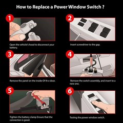 Power Window Control Switch for Charger 2011-2019, Driver Side Door Lock Control