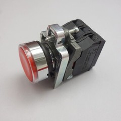 5PCS 22MM LED Illuminated pushbuttons with flush push Fits XB4BW34B5 24V RED