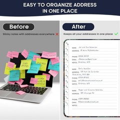 Address Book with Alphabetical Tabs,Hardcover Address Book Large Print for Re…