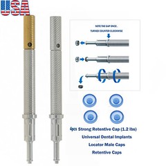 US Implant 1.2lbs Retention Caps Set Insertion Extraction Tool Remove Core Tools