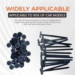 50PCS Nylon Strong Cable Tie Buckle – Heavy Duty UV-Resistant for Secure Auto…