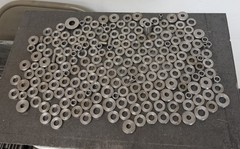 Mixed Steel Round Washers & Spacers – 5.50 LBS (195 PCS) – CNC Lathe Metal