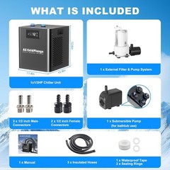 Water Chiller & Ice Bath Tub Kit Ice Pod XXL Tub Cold Plunge Therapy Recovery