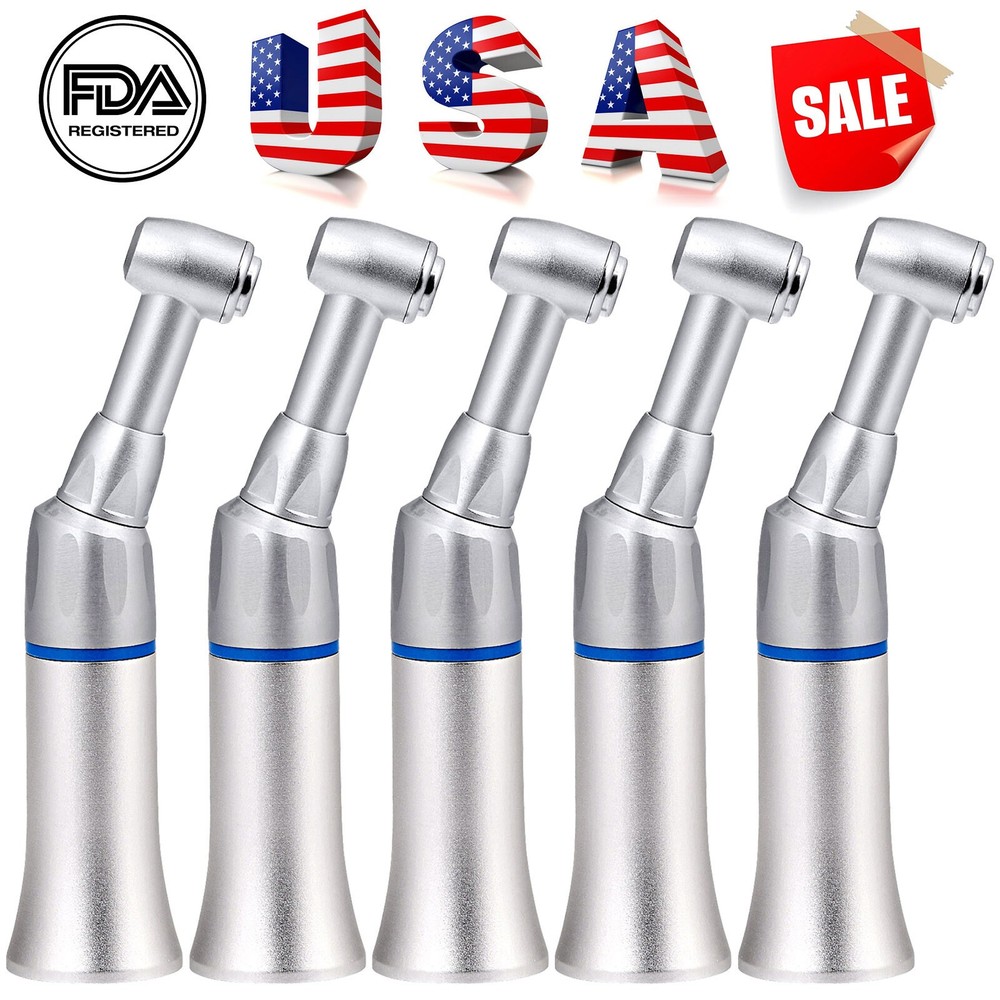 5PCS NSK Style Dental Slow Low Speed Contra Angle Push Button CA2.35mm