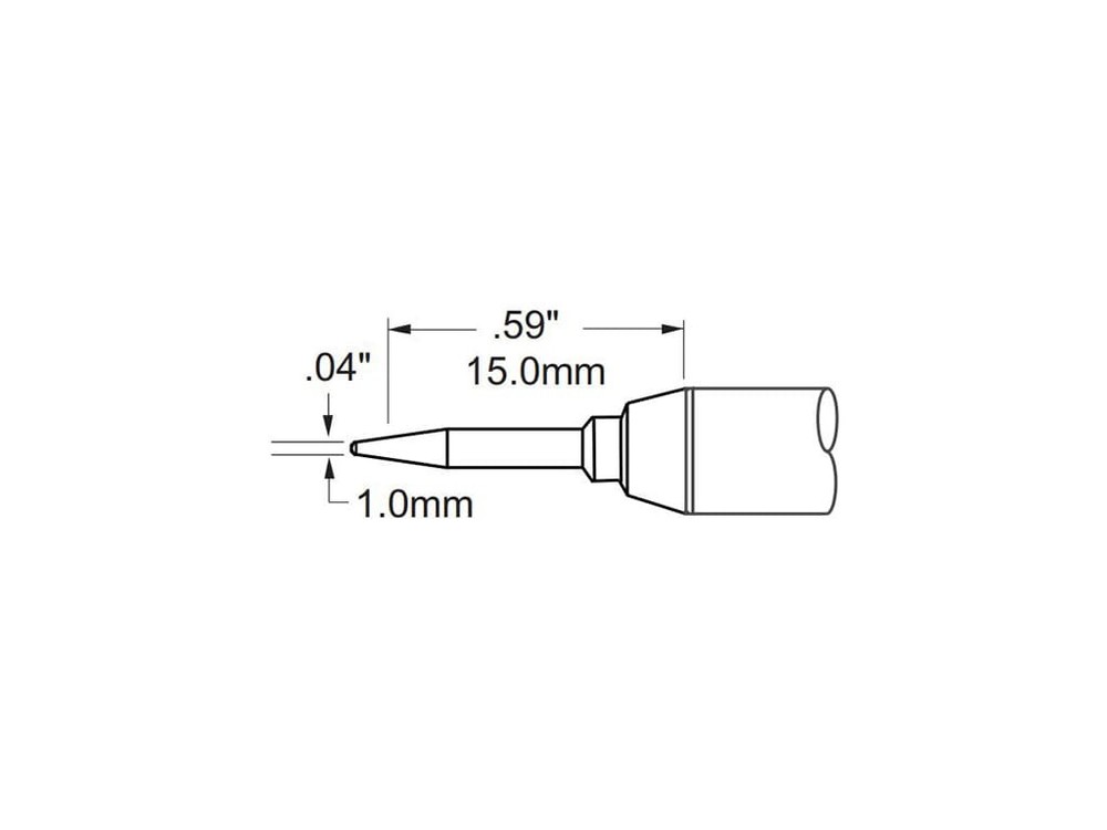 Metcal SCV-CNL10AR Tip, Conical, Long, 1mm (0.04In), Original