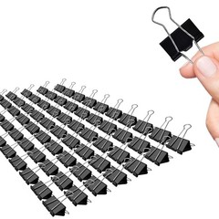 72 Pack Metal Paper Clamps Binder Clips 1 Inch/25mm for Home Office School USA
