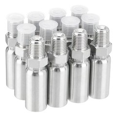 12Pack Hydraulic Hose Fittings: 1/4″ I.D. Hose x 1/4″ NPTF Male with Protection