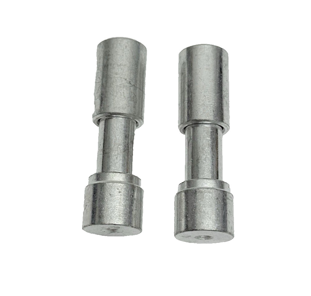 Lot of 2 Rexnord 10486792 Utility Barrel Lock #4 Silver Lock w/End Cap, 93180100