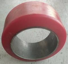 Forklift Tire 16 x 7 x 11-1/4 Red Poly Smooth Press-On For Raymond