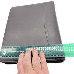 Franklin Covey BrownLeather Planner Cover Zip Around 7 Ring USA Seasons 8”x10”