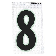 BRADY 3000-8 Ultra Reflective Numbers,8,PK10 14R108