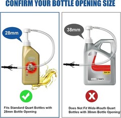 Fluid Pump for Quart Bottles, Gear Oil, Transmission & Differential Transfer