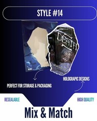 3.5g Mylar Bags w/ Display Box | Resealable Smell Proof | 12-128 Pack Options