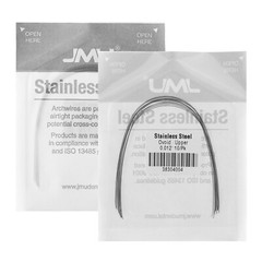 JMU Dental Orthodontic Arch Wire for Brace Ovoid Form Round 014 Upper & Lower SS