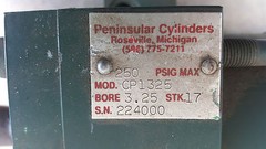 Peninsular 03.25 CP1325 17.000 250 Psi Air Pneumatic Cylinder New