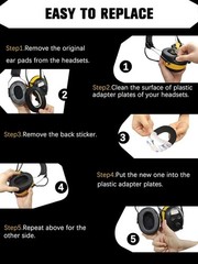 PROHEAR FEP01-1Pair Replacement Foam Ear Pads (Upgraded) for 3M WorkTunes