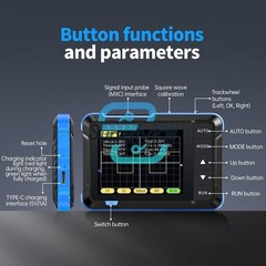 FNIRSI DSO152 Handheld Mini Oscilloscope Type-C Portable Digital Oscilloscope US