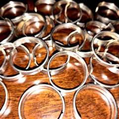 Lot of 25 Silver 56% BAG7 Brazing Rings Prince Izant 1.0 OD 101.4g Not Scrap NOS