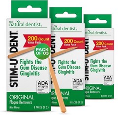 Stim-U-Dent Wooden Dental Picks Mint Flavor Travel Packs of 600 for Plaque Re…